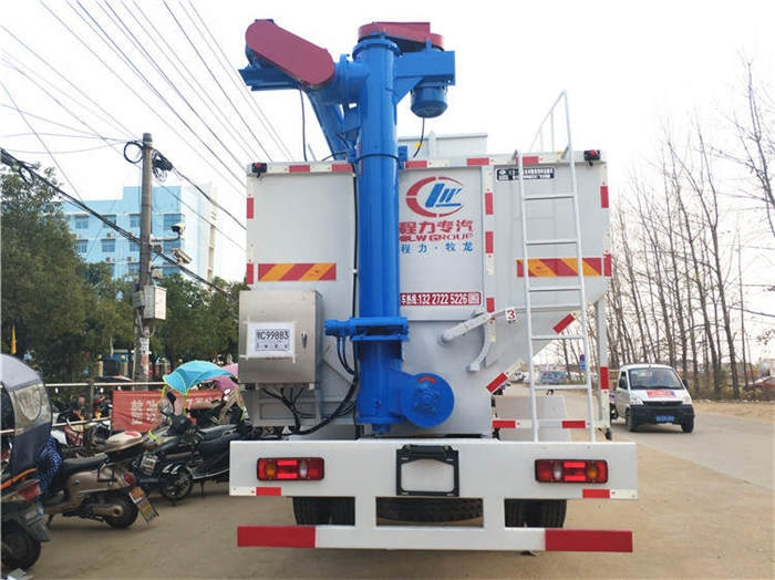 荊州市散裝飼料車現(xiàn)車供應(yīng)及車用散裝飼料料罐車配置詳解